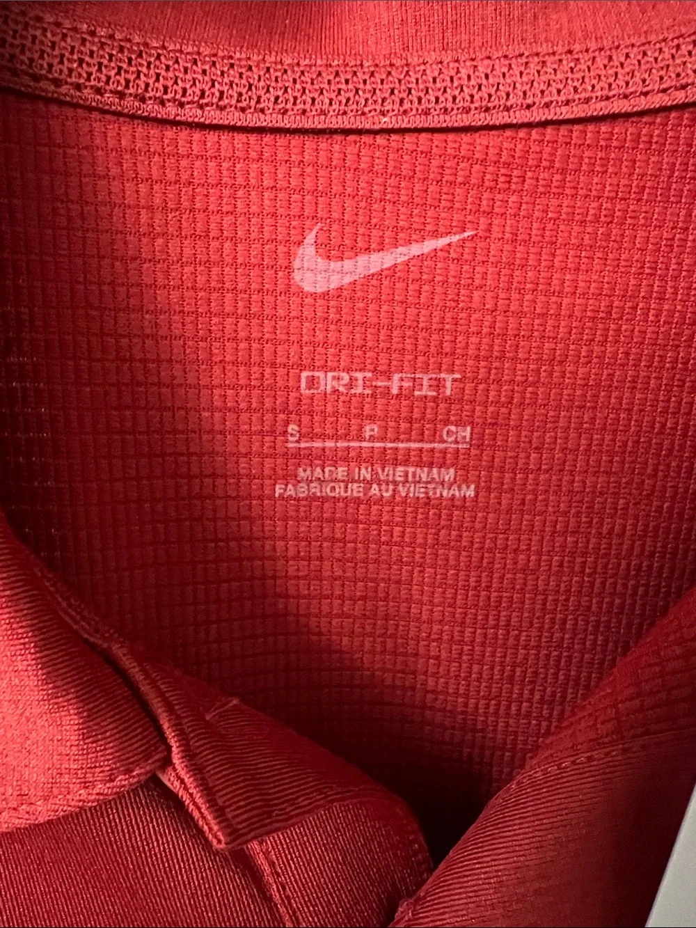Nike Men’s Maroon Polo Shirt with White Swoosh
